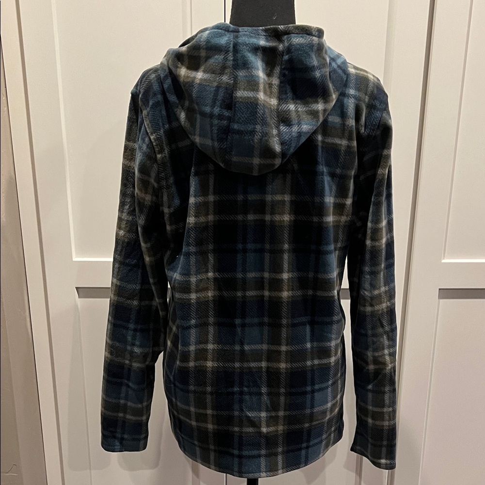 O'Neill Blue and Gray Plaid Hoodie Size S - Picture 6 of 7